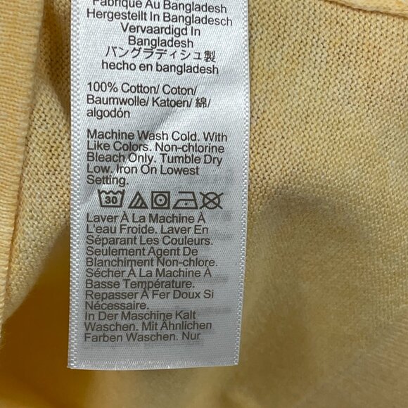 J. Crew Factory Cotton Teddie Sweater in Heather Bright Lemon, XL - NWT - Picture 5 of 5